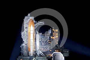 Launch pad of the space shuttle. Elements of this image were furnished by NASA