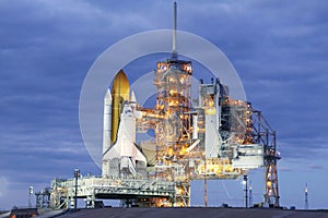 Launch pad of the space shuttle. Elements of this image were furnished by NASA