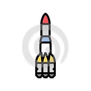 launch vehicle aeronautical engineer color icon vector illustration