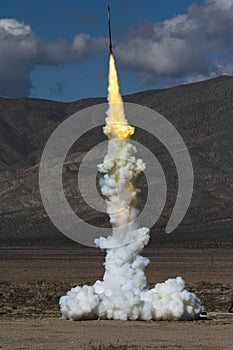 Launch of a Zinc Sulfur Rocket photo