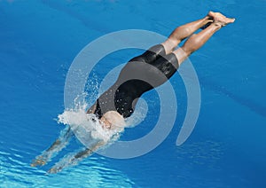 Launched into water photo