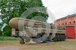 Launcher vehicle of Topol-M complex