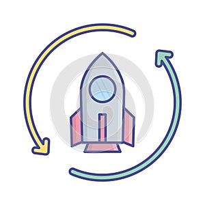 Launching fill vector icon which can easily modify or edit