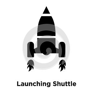 Launching Shuttle icon vector isolated on white background, logo