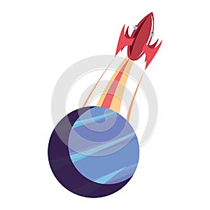 launching spaceship planet