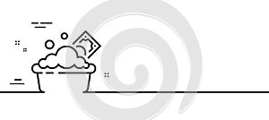 Launder money line icon. Cash corruption sign. Vector