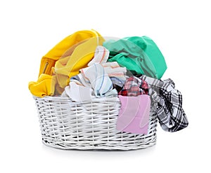 Laundry basket with dirty clothes