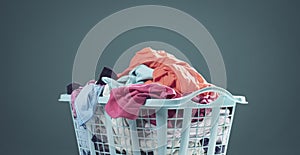 Laundry basket with dirty clothes