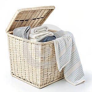 Laundry basket isolated on white background