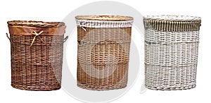 Laundry baskets clipping path