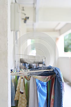 Laundry at corridor