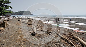 Laundry day, Praia Messia Alves, Sao Tome, Africa