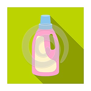 Laundry detergent icon in flat style isolated on white background. Cleaning symbol.