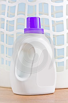 Laundry detergent and plastic basket