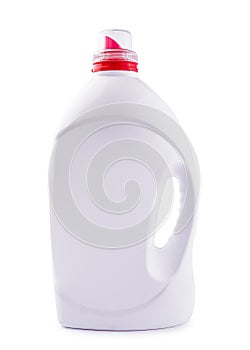 Laundry detergent plastic bottle isolated
