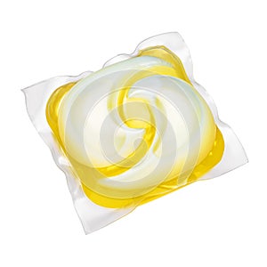 Laundry detergent pod isolated on white
