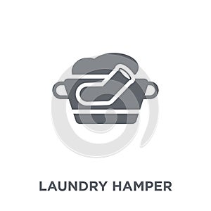 Laundry hamper icon from Furniture and household collection.