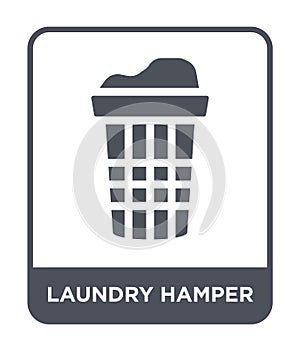 laundry hamper icon in trendy design style. laundry hamper icon isolated on white background. laundry hamper vector icon simple