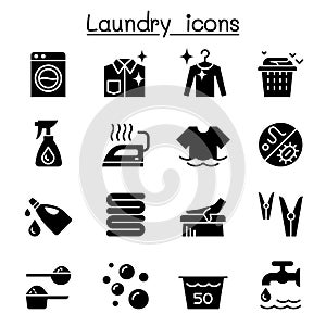 Laundry icon set vector illustration
