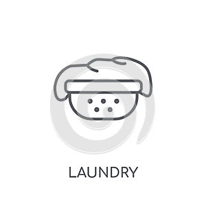 Laundry linear icon. Modern outline Laundry logo concept on whit