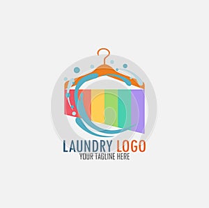 Laundry Logo and Label , hanger with bubles