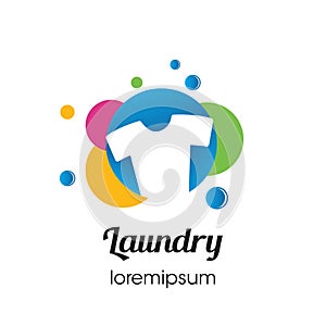 Laundry logo or symbol template design