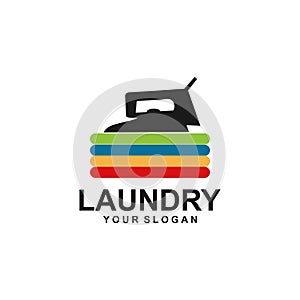 Laundry Logo Template Design Vector