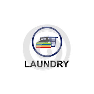 Laundry Logo Template Design Vector
