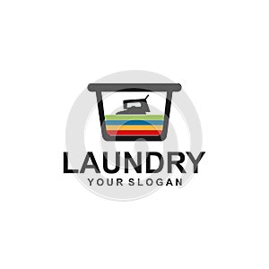 Laundry Logo Template Design Vector
