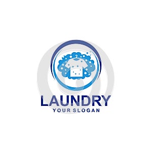 Laundry Logo Template Design Vector