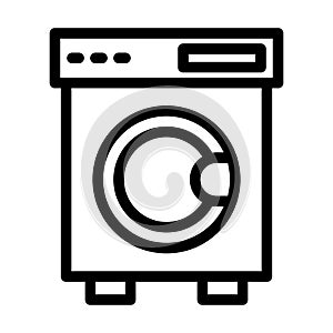 Laundry Machine Vector Thick Line Icon For Personal And Commercial Use