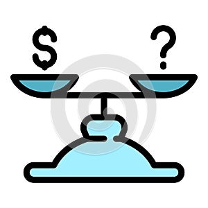 Laundry money balance icon vector flat