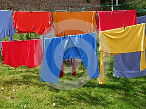 Laundry: multicolored clothes
