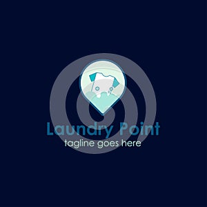 Laundry Point logo design template