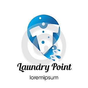 Laundry Point logo or symbol template design