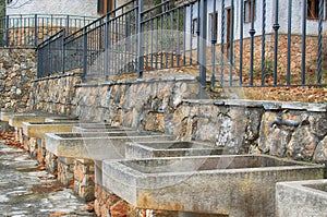 Laundry on the river bank photo