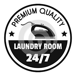 Laundry room 24 hours logo, simple style