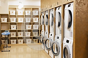 laundry room with driers and dryers photo