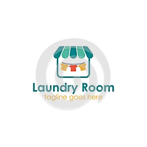 Laundry Room logo design template