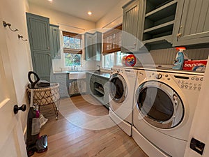 The laundry room in a luxury vacation rental home on Rosemary Beach, Florida along 30A