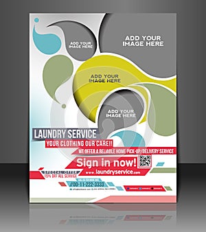 Laundry Service Flyer Design