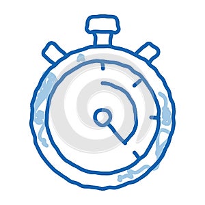 Laundry Service Stop Watch doodle icon hand drawn illustration