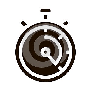 Laundry Service Stop Watch Vector Icon