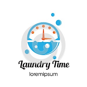 Laundry Time logo or symbol template design