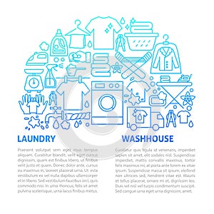 Laundry Washhouse Line Template photo