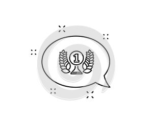 Laureate award line icon. Winner prize sign. Vector