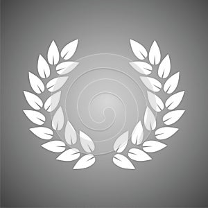 Laurel icon, Lorbeerkranz schwarz, Laurel wreath