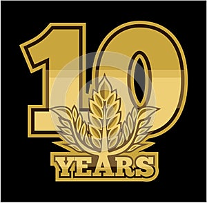 Laurel wreath 10 years