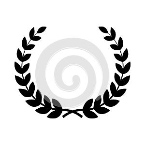 Laurel wreath best award badge logo design vector silhouette