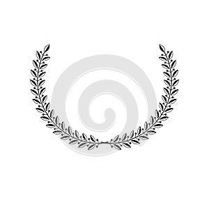 Laurel Wreath floral ancient emblem. Heraldic vector design elem